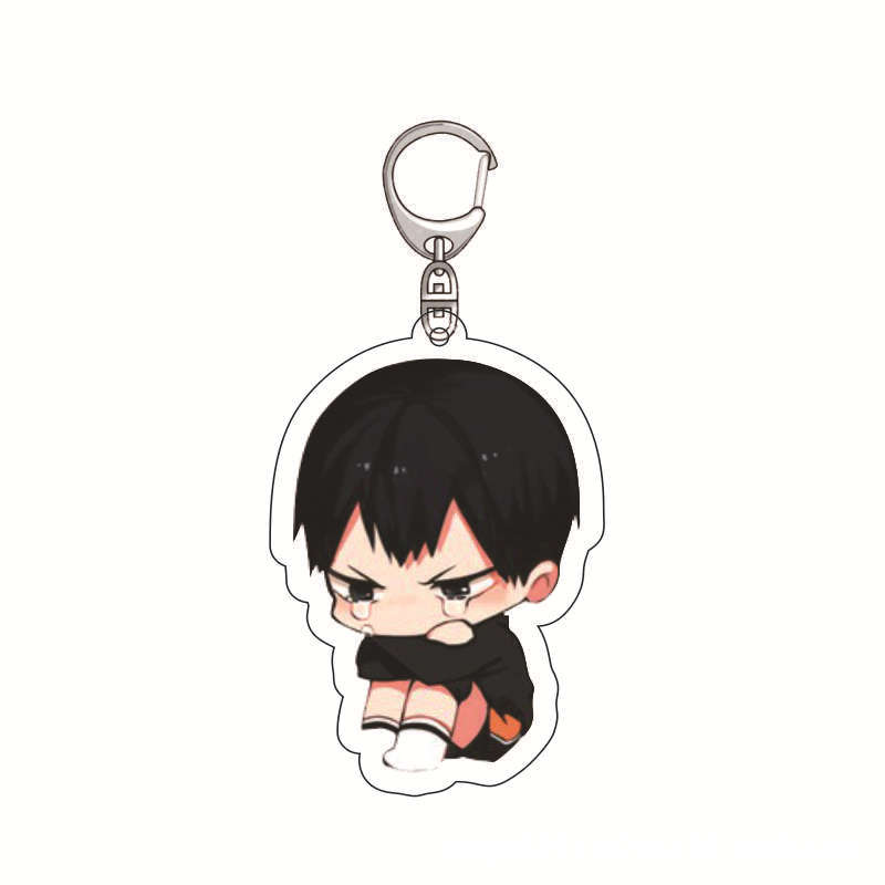 Picture of Anime Volleyball Youth Peripheral Keychain Shadow Mountain Feixiong Day Xiangyang Solitary Claw Grinding Cute Acrylic Pendant