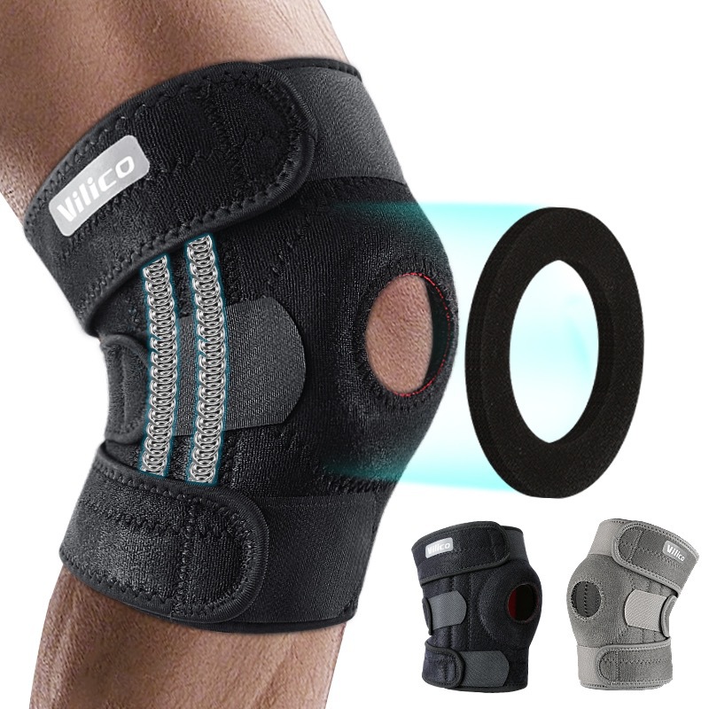 Vilico Running Shock-Absorbing Training Fitness Non-Slip Support Ok Cloth Sports Spring Support Knee Pads Wholesale