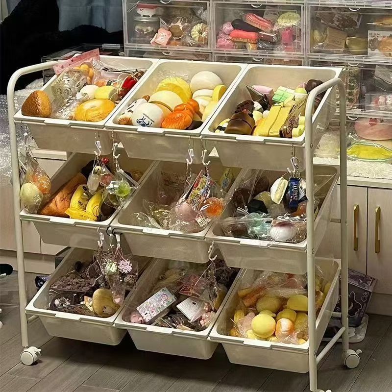 Toy storage rack, organizer, drawer-type wall-side diagonal storage rack, single-sided large-capacity children's room small shelf