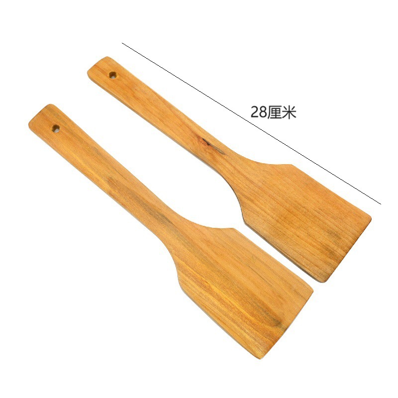 Picture of Stir-frying spatula long handle wooden rice spatula stainless steel thickened frying spatula household kitchen utensils wholesale