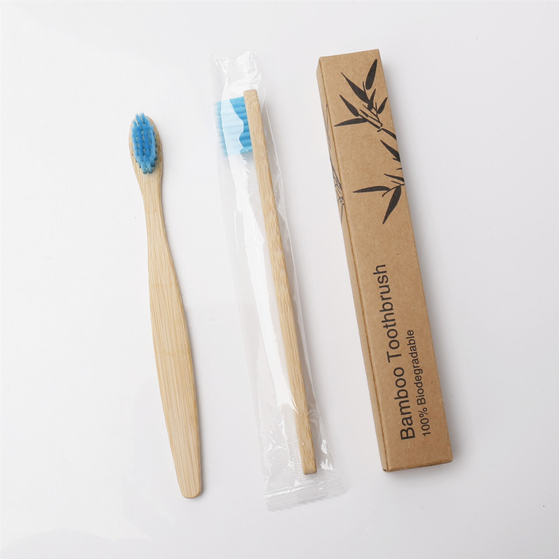 Picture of Hotel Bamboo Toothbrush Bamboo Toothbrush Bamboo Charcoal Kidsren's Bamboo Handle Wooden Soft Hair Logo Portable Environmentally Friendly Kidsren's Health