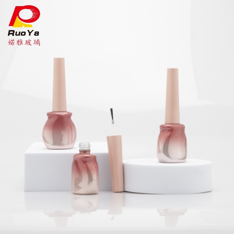 Nail Polish Gel Bottle in Guitar Shape with Easy-To-Grip Brush Handle, Good for Applying, Bristles Are Uniform and Strong, Base Coat, Top Coat, Gel Bottle, Glass Bottle
