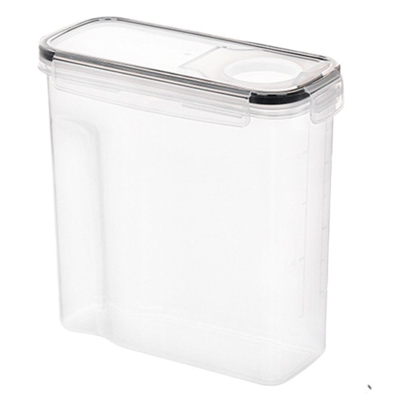 Cross-border cereal storage tank 4L moisture-proof insect-proof rice bucket food storage box pp plastic transparent sealed tank