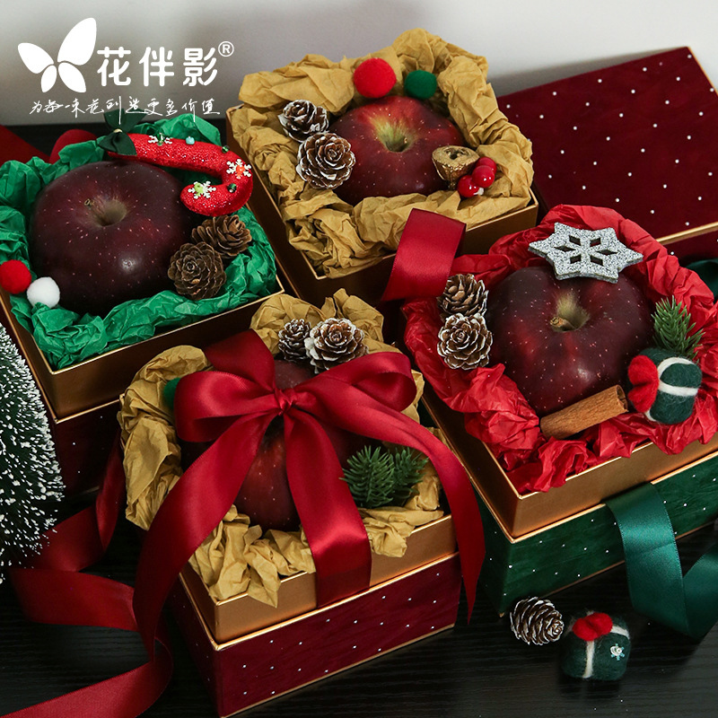 Flower Companion Shadow Phantom Gift Box Set Two Velvet European-style Accompanying Gift Bright Stars Glittering Apple Flower Gift Box