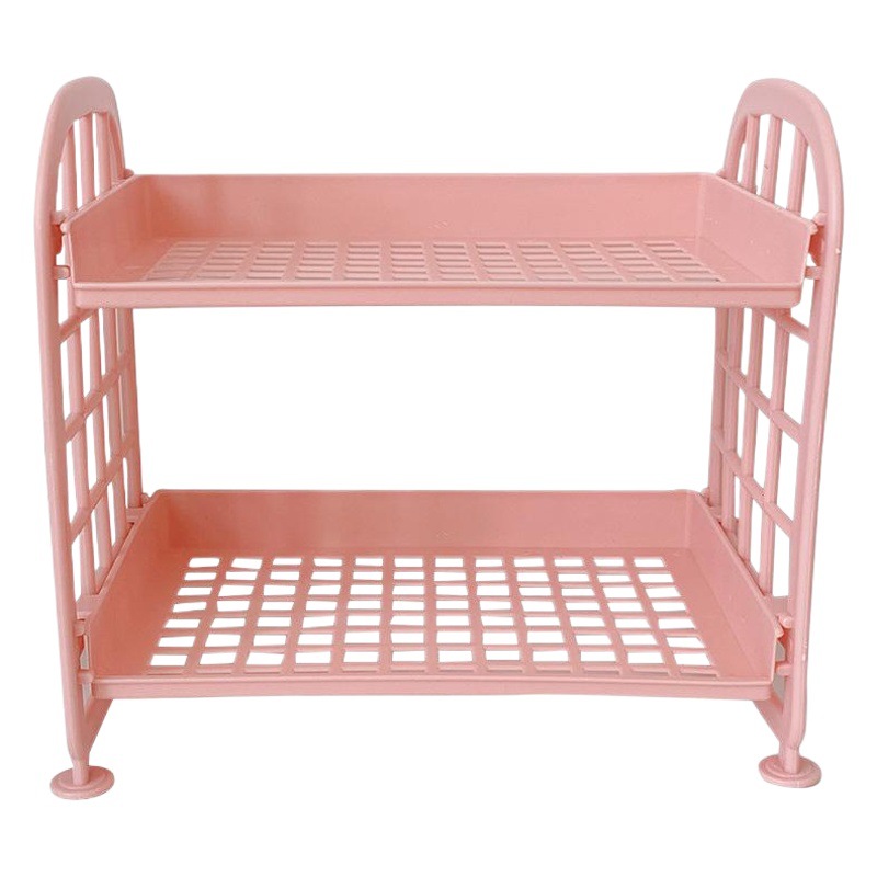 Picture of New Ins Cosmetic Jewelry Double-layer Folding Storage Rack Simple Household Desktop Bathroom Storage Rack Storage Rack
