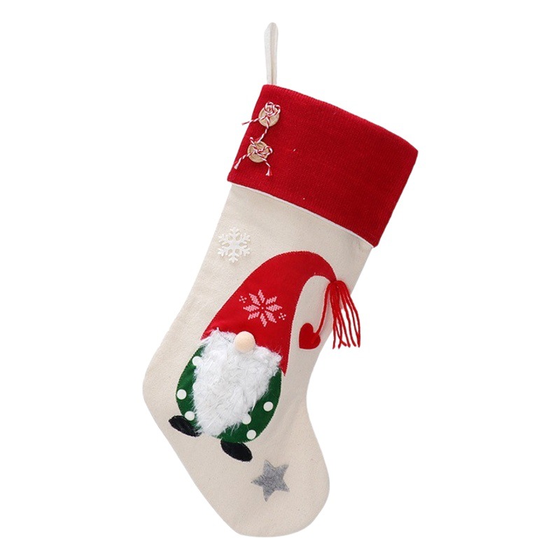 2024 New Christmas Decoration Faceless Doll Christmas Stocking Pendant Santa Claus Children's Christmas Gift Bag
