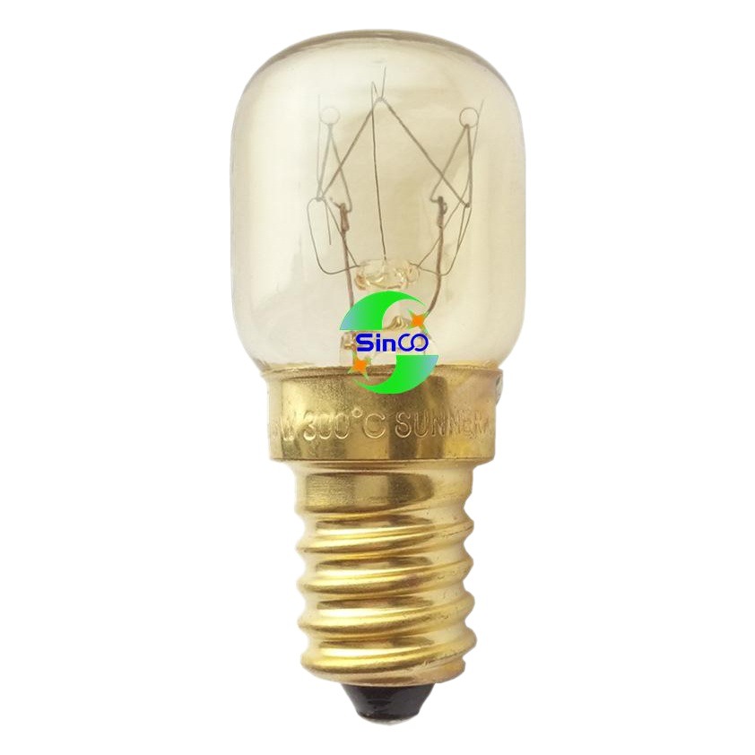 Picture of T22 T25 120V 15W 25W E14 American Brass Oven Salt Lamp High Temperature Microwave Oven Bulb