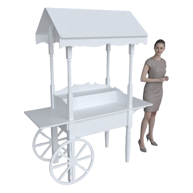 Wedding candy display car float metal decoration wheel store market Mobile Car party decoration multifunctional cart