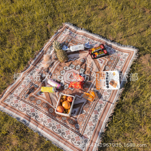 Picture of Shuangling Bohemian Ethnic Style Sofa Blanket Indian Blanket Vintage Decorative Blanket Leisure Blanket
