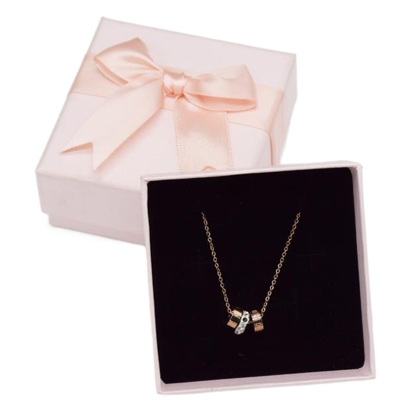 Sweet and Fresh Jewelry Box in Pink, Ring, Earrings, Necklace Jewelry Box, Ready for Delivery, Can Add Logo