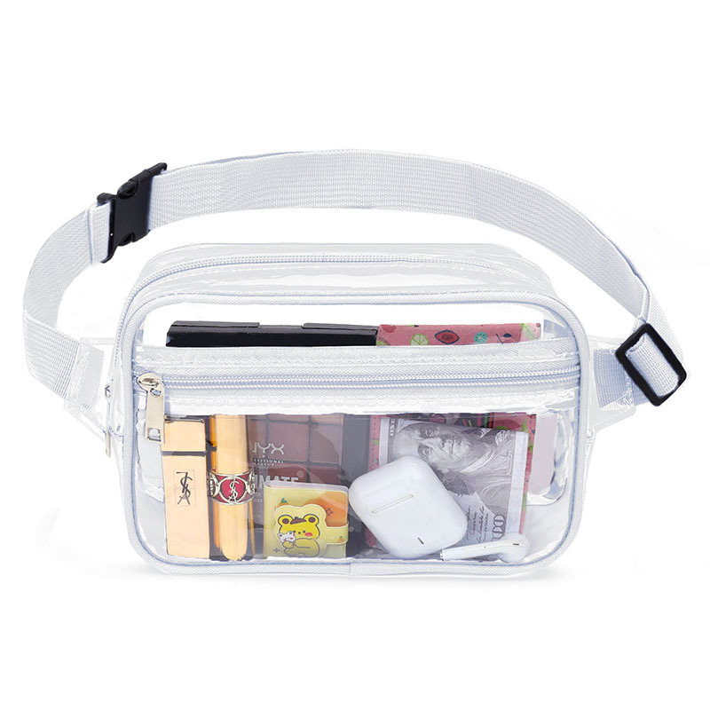 Picture of Cross-border Hot Selling PVC Transparent Waist Bag Creative Outdoor Sports Waterproof Waist Bag Wash Bag Visual Portable Storage Bag