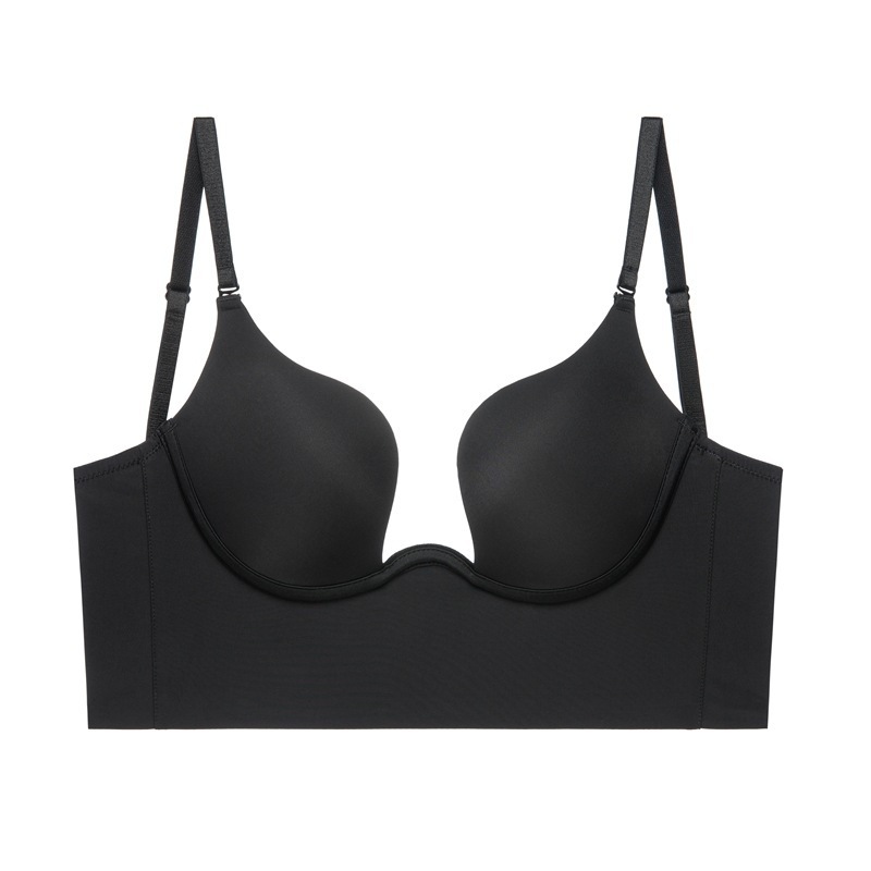 Picture of Sexy Gloss Seamless Underwear U-shaped Big Backless Beautiful Back Bra Small Chest Gathering Anti-sagging Bra Neck Bra