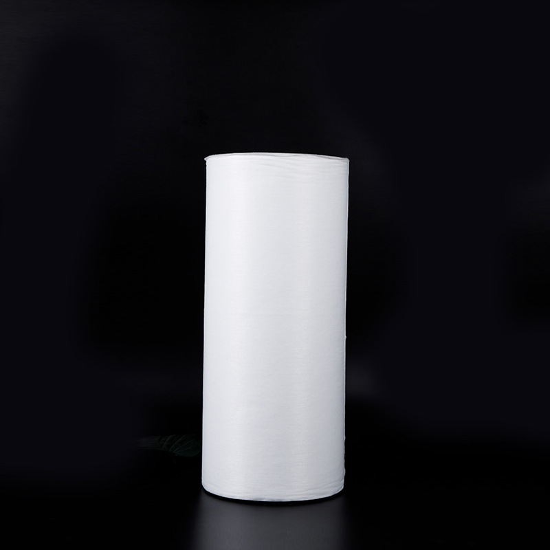 Picture of Roll Material 50g Spunlace Fabric White Non-Woven Fabric Plain Weave Polyester Wear-Resistant Dry and Wet Wipes Facial Mask Packaging Melt-Blown Process