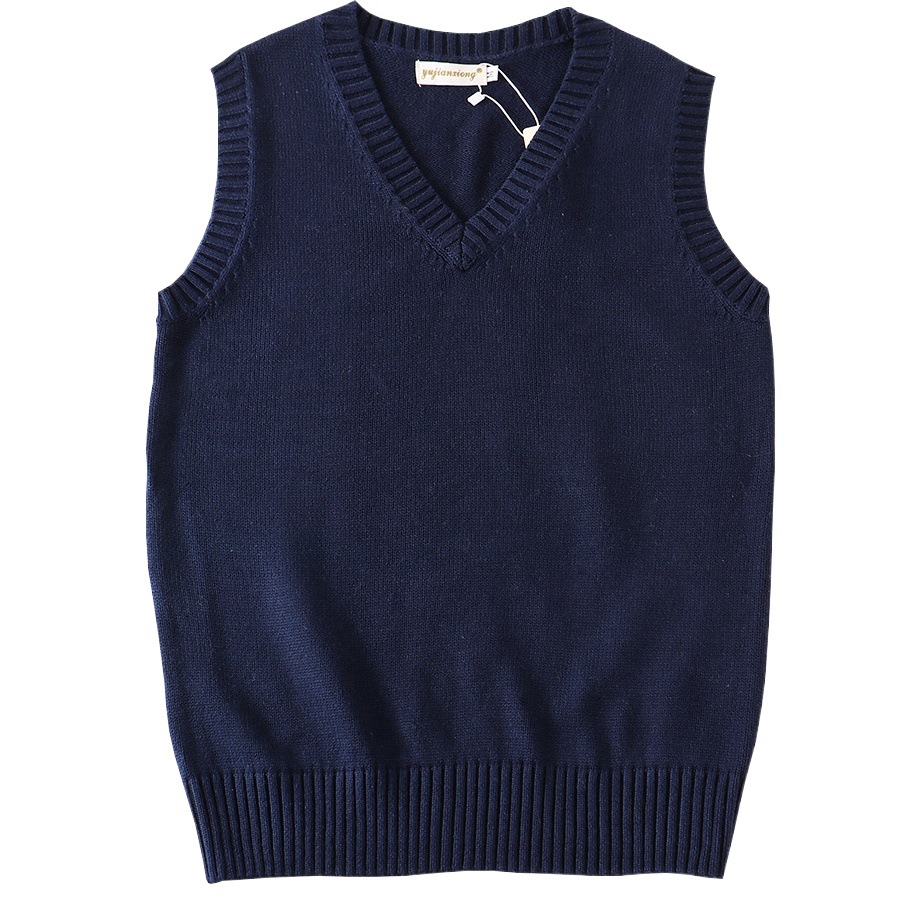 Knitting factory spot wholesale British Academy style JK uniform vest to undertake Tmall Taobao size Japanese sweater