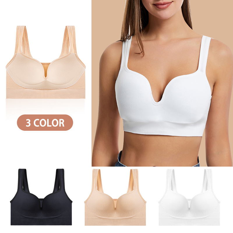 Foreign Trade Cross-border Large Size Sports Underwear Women's Large Chest Shock Absorbing Vest Running Fitness High Strength Large Size Bra