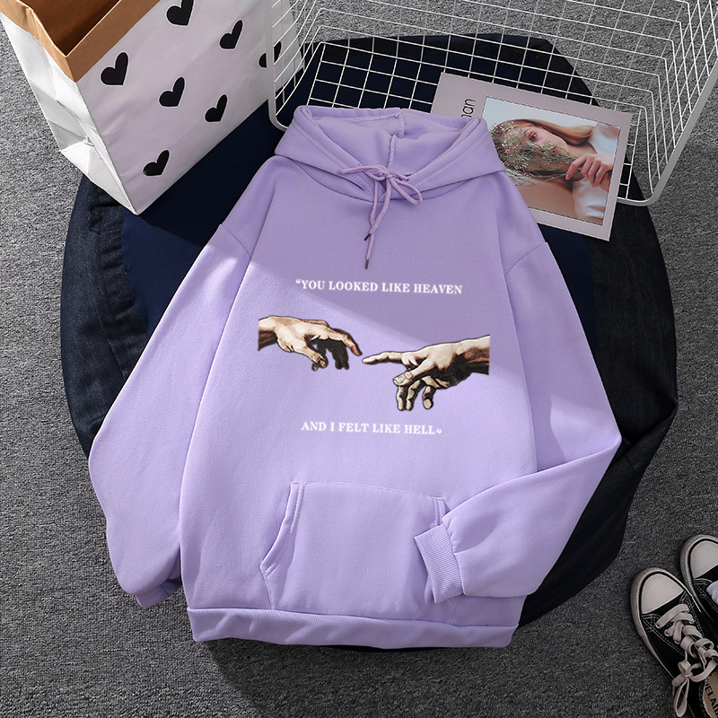 Picture of 2021 cross-border European and American wind cross-border foreign trade loose support small batch LOGO printing hoodie a generation of hair