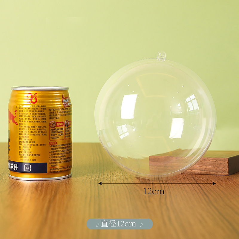 Picture of 3-20Cmps Hollow Plastic Transparent Ball Shopping Mall Festive Creative Christmas Ball Wedding Decoration Ball