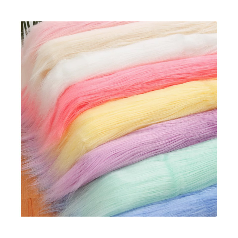 Picture of Falling Wool Plush Fabric 9cm Beast Dress Beast Hair Long Hair Roll Bundle Fried Hair Long Hair Hand-made Cotton Doll DIY