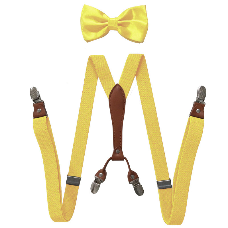 Picture of Cross-Border Supply 2.5cm Adult 4-Clip Elastic Suspenders Unisex Elastic Suspenders Set