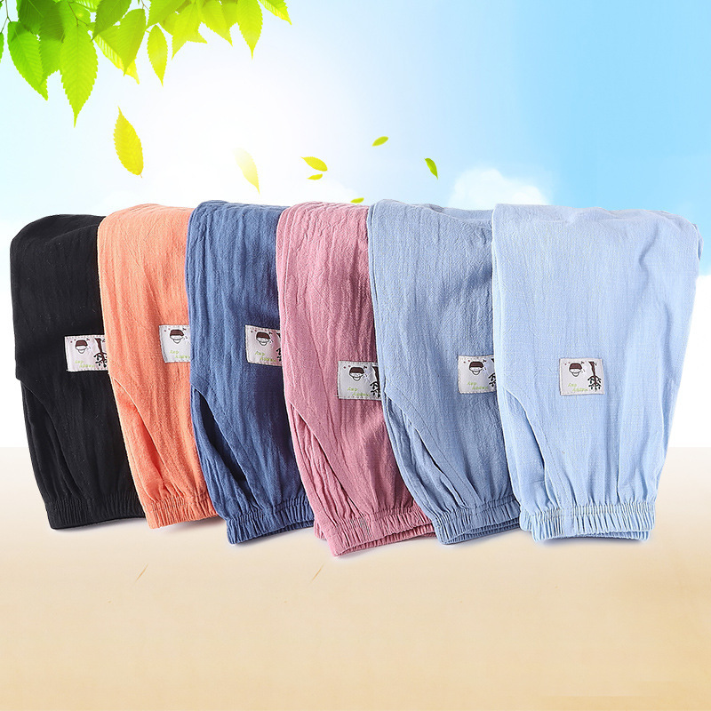 New Summer Thin Children's Anti-mosquito Pants Cotton and Linen Bloomers for Boys and Girls Breathable Cotton Casual Children's Pants for Outer Wear