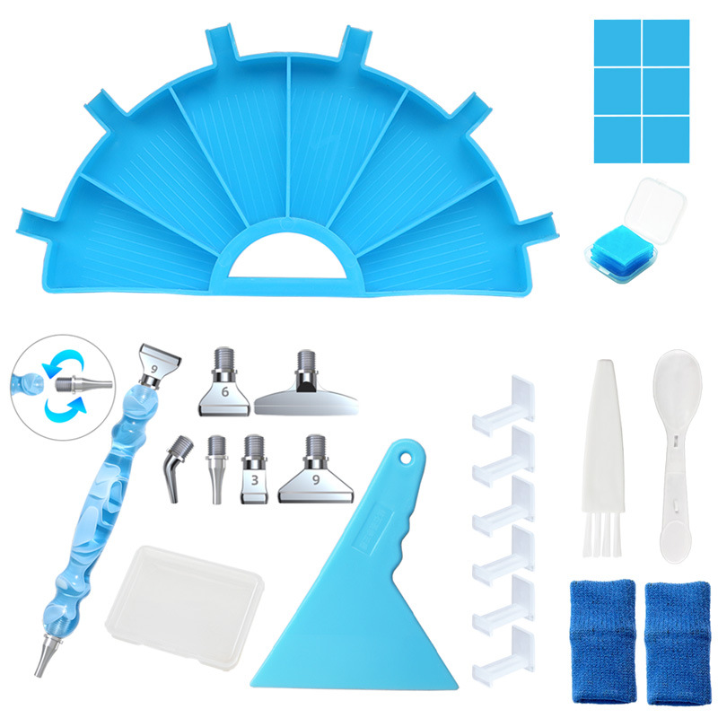 Picture of Diamond painting new multi-function drill plate DIY point drill pen Diamond storage tray diamond embroidery screen drill plate tool