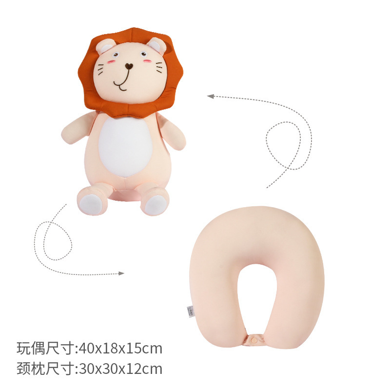Picture of Penguin U-Shaped Pillow Foam Particle Neck Pillow Cartoon Shape Two-In-One Transformable Pillow Hug Pillow Convertible Neck Pillow