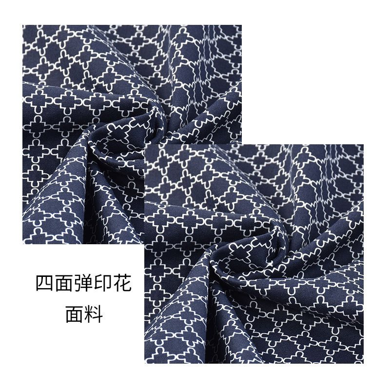 Twill printing full elastic printing fabric spandex printing stretch cloth cotton sticky printing four-sided elastic cr printing