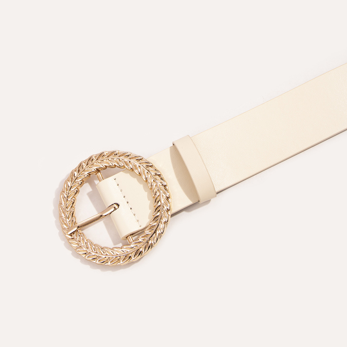 Picture of All-match European and American Cross-border Belt Women's Foreign Trade Leaf Buckle Belt Amazon Hot-selling Belt Oval Pin Buckle Belt Buckle