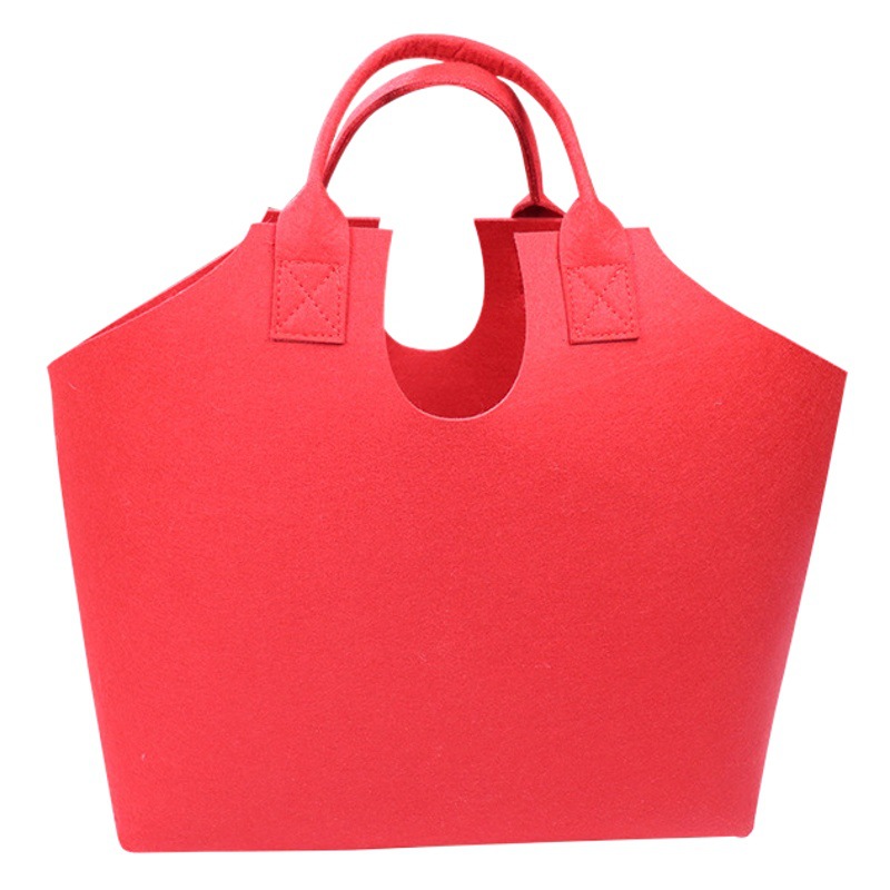 New Year Thickened Felt Handbag Festive Large Capacity Handbag Shopping Storage Commuter Handbag Tote Bag