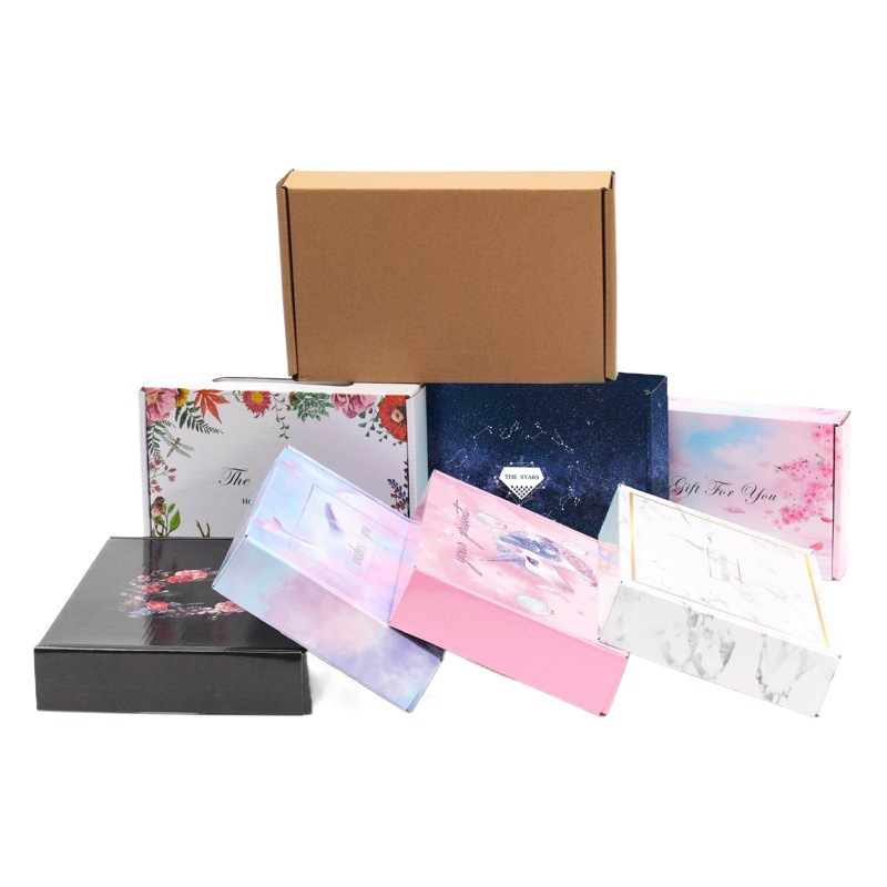 Color aircraft box spot Kraft paper corrugated aircraft color box wholesale clothes underwear jewelry color printing packaging carton