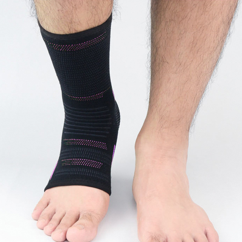 In stock wholesale ankle protection silicone support ankle protection socks basketball football mountaineering fitness sports protective gear leg protection sleeve