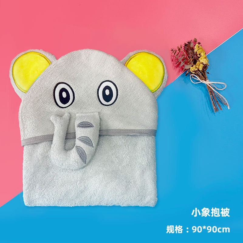 Picture of Baby Bath Towel Cushion Hooded Class A Bamboo Fiber Coated Newborn Baby Swaddling Children's Bath Towel Cover Blanket Cloak