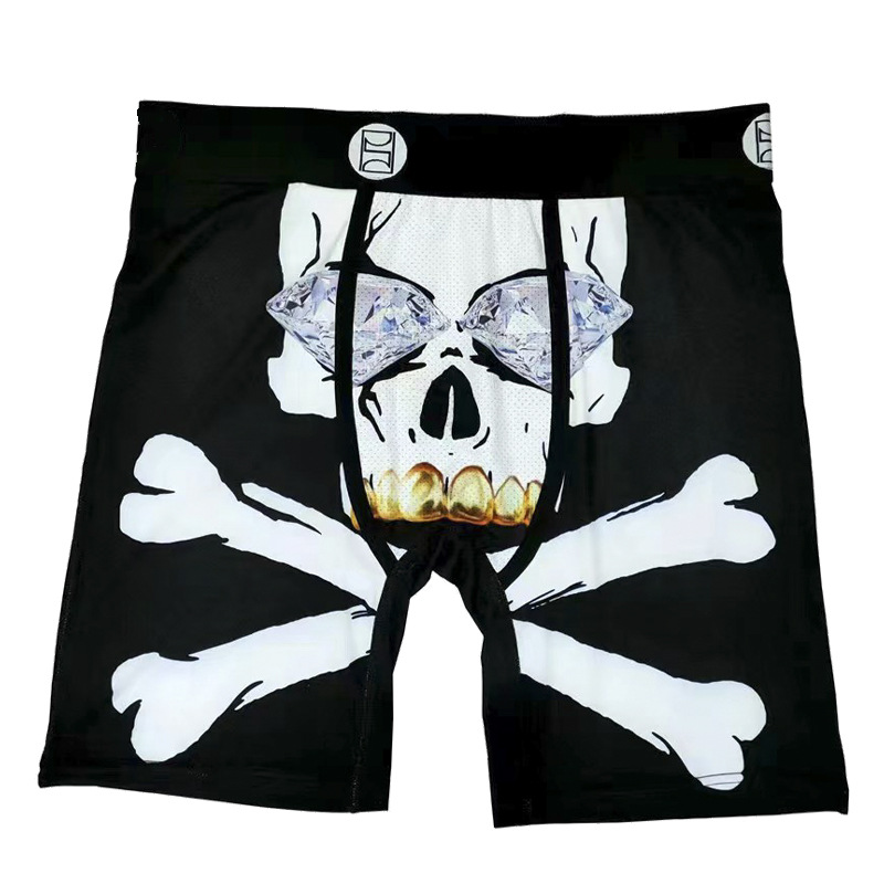 Picture of Men's Underwear Cartoon Print Men's Quick-Drying Boxer Briefs Sports Underwear Fitness Extended Underwear Men's Wholesale