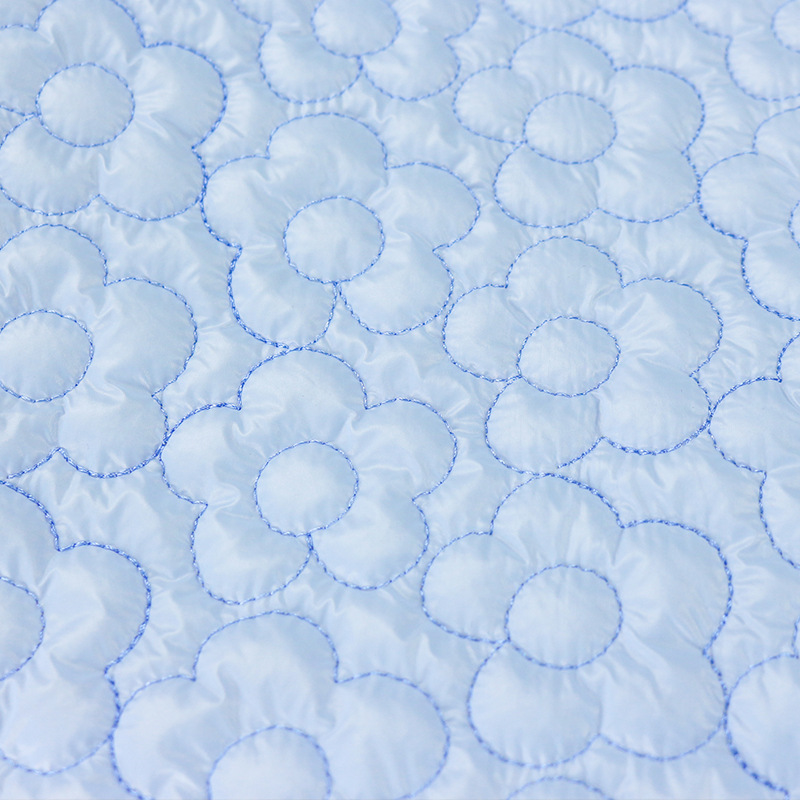 Picture of Designer Nylon Quilted Embroidered Fabric Wholesale Plant Small Flower Cotton Coat Makeup Bag Quilted Embroidered Fabric