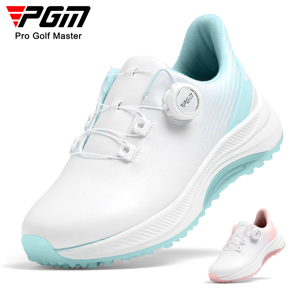 PGM Golf Shoes Summer Women's Shoes Waterproof Knob Women's Sports Shoes Non-slip Shock-cushioning Lightweight Nail-free Shoes