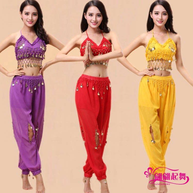 Belly Dance Clothing, Bloomers, Performance Clothing, New Indian Dance Performance Suit, Adult Dance Practice Clothing Wholesale