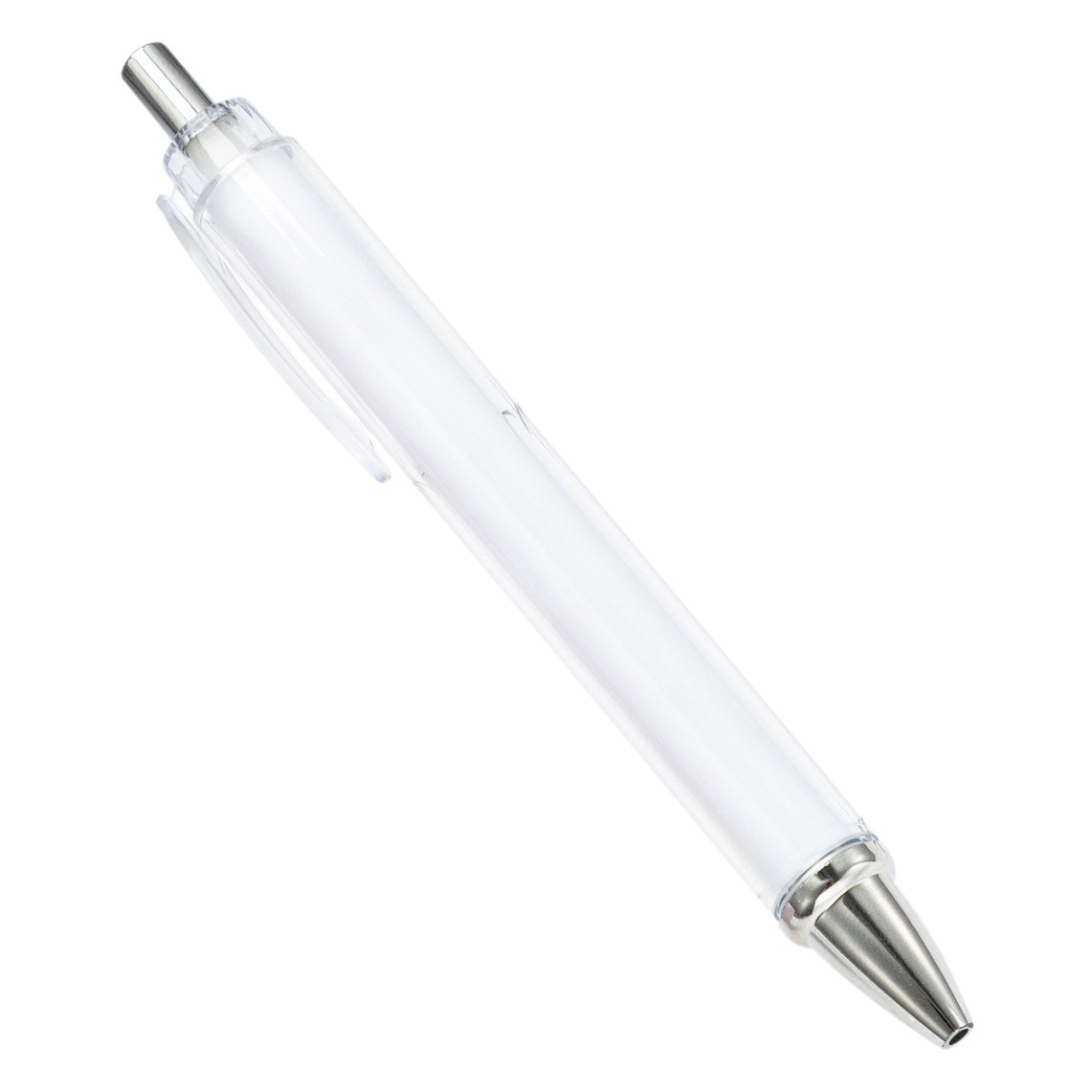 Roll paper white pen diy hand-press ballpoint pen inner rod insert paper simple high color value student plastic pen wholesale