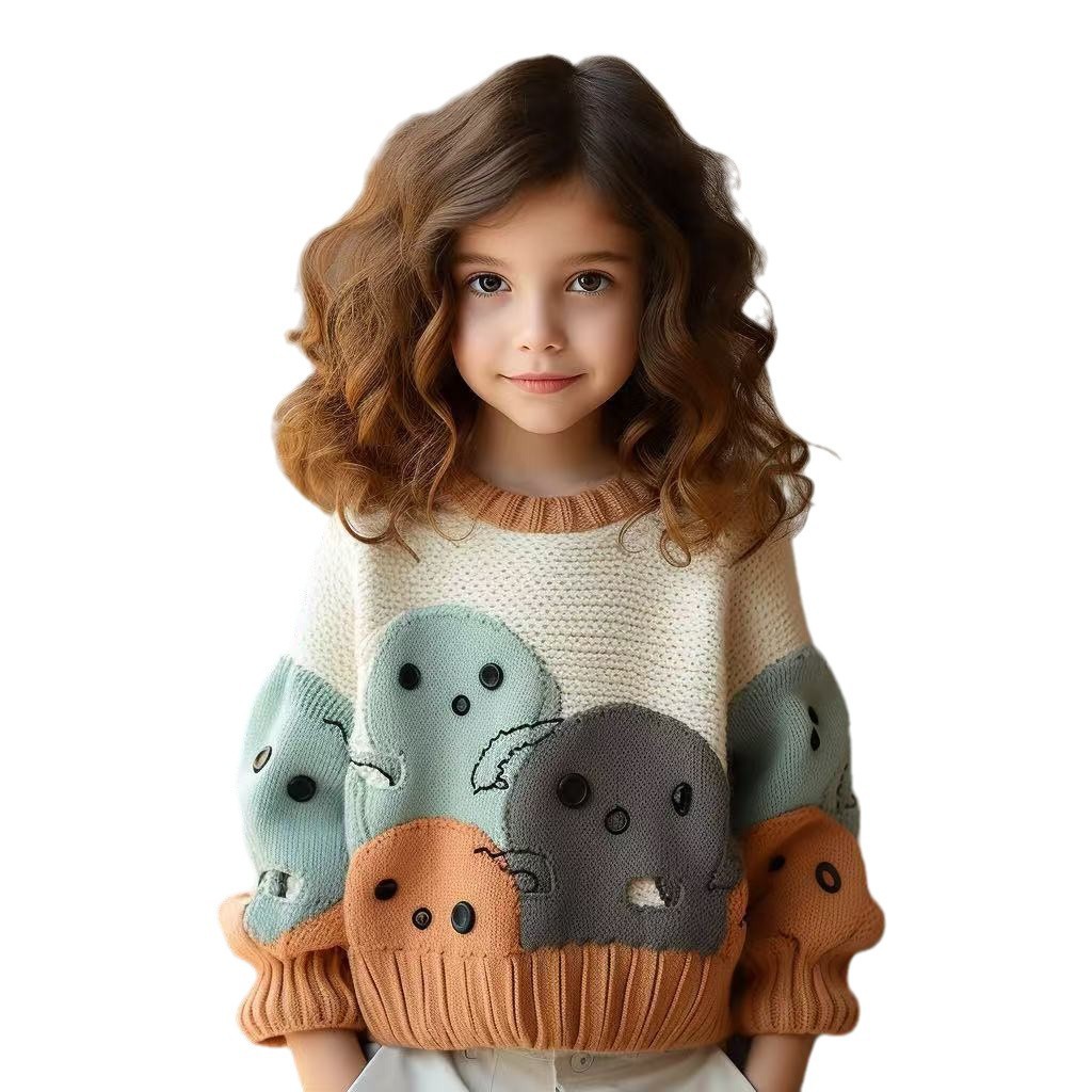 Picture of 2024 Cartoon Sweater for Boys and Girls Spring and Summer Sweater Design Art Online Popular Trend Cute Explosions