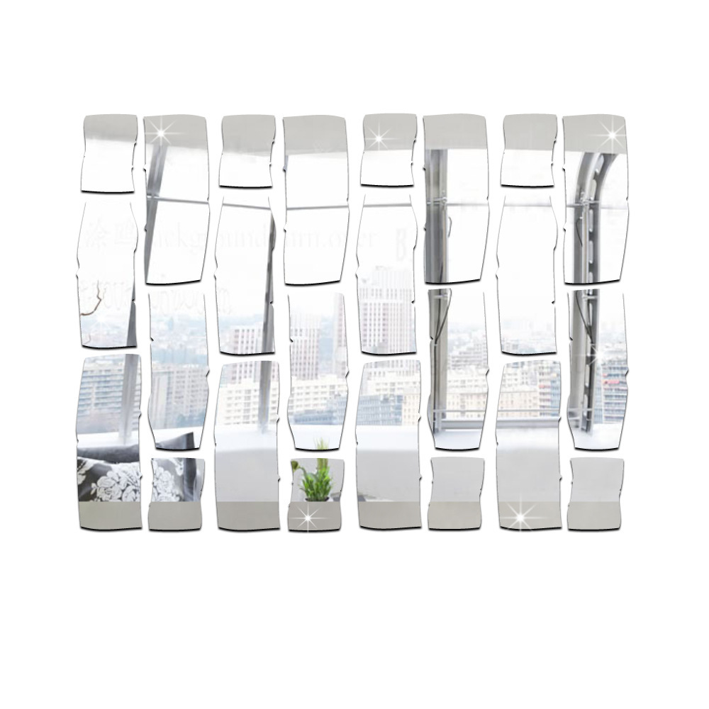 Picture of JM248 Creative Geometric Acrylic Mirror Brick Wall Sticker Children's Room Kindergarten Decoration Removable