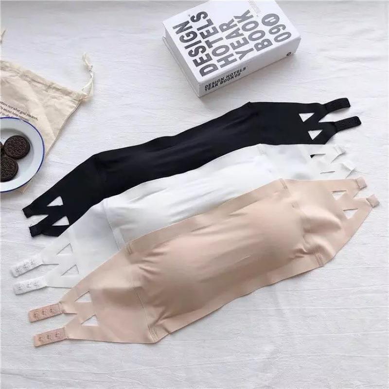 Picture of Cross-border strapless strapless strapless strapless strapless strapless seamless Ice Silk wrap chest breathable anti-running light-breasted non-rimless underwear for women
