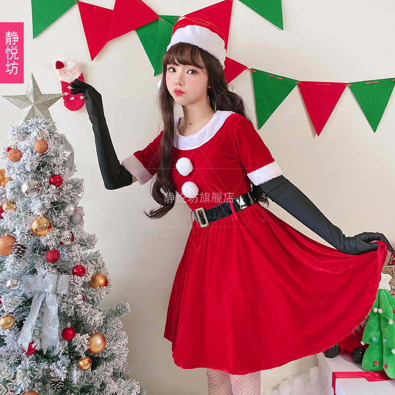 Picture of Japanese Christmas Costume Women's Christmas Costume Christmas dress Red Princess Dress Santa Claus Foreign Trade Cross-border