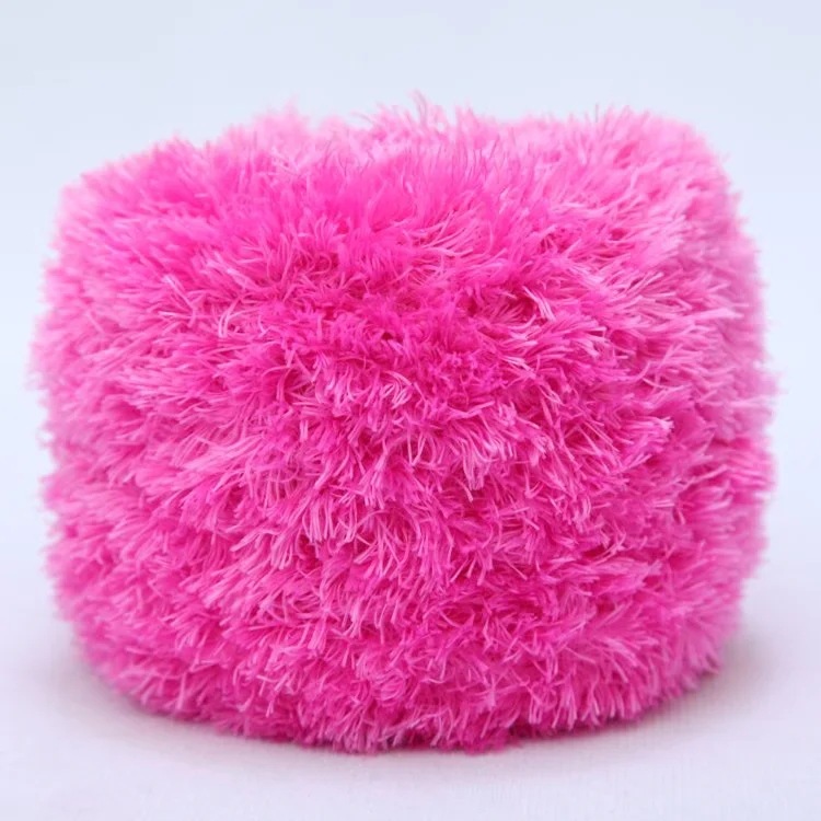 Picture of Crystal Coral Velvet Thick Thread Imitation Fur Scarf Hat Baby Baby Thread Hand-Knitted Wool Ball