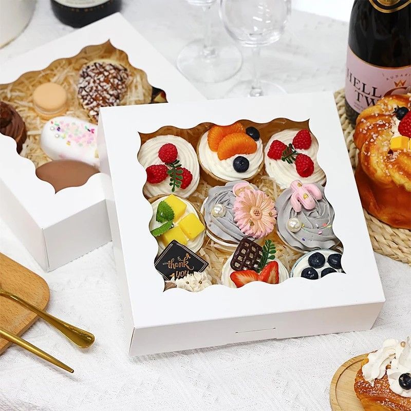 Open Window Cake Box Macaron Dessert Box Cupcake Box Tiramisu Box Transparent Cake Box