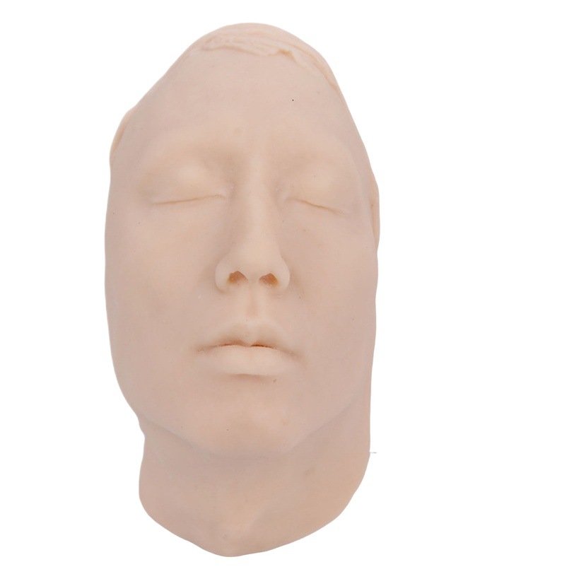 Simulation software head mold beauty Special micro plastic training props silicone model head injection suture face