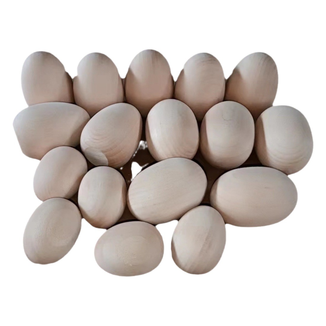Wooden simulation egg wooden raw wood color clear water egg diy graffiti Easter wooden egg hand painted egg