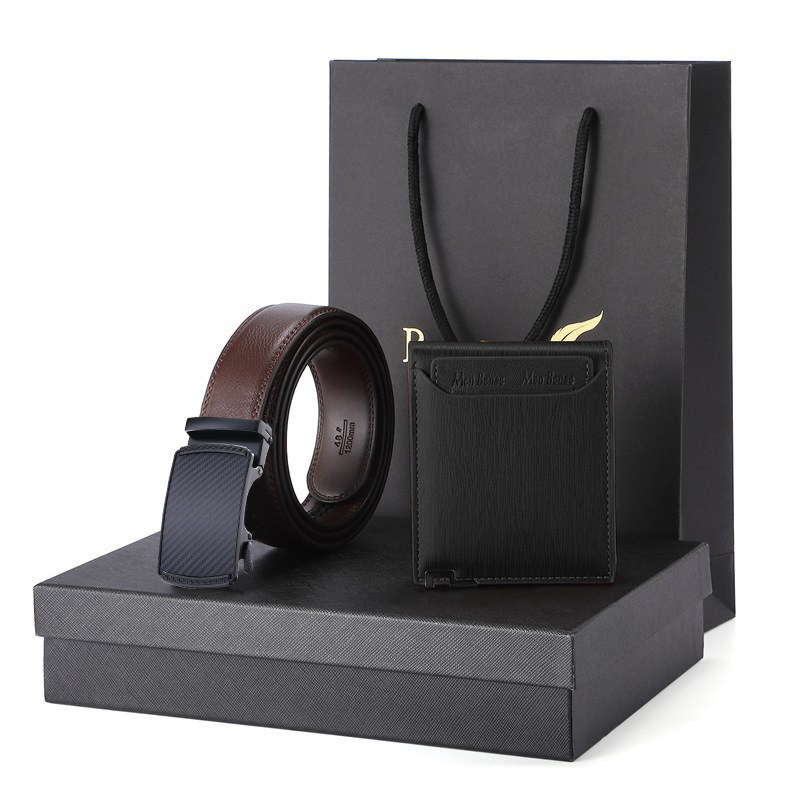 Picture of Gift Wallet Belt Set Corporate Business Men's Genuine Leather Logo Belt Men's Brand Belt Logo Customization