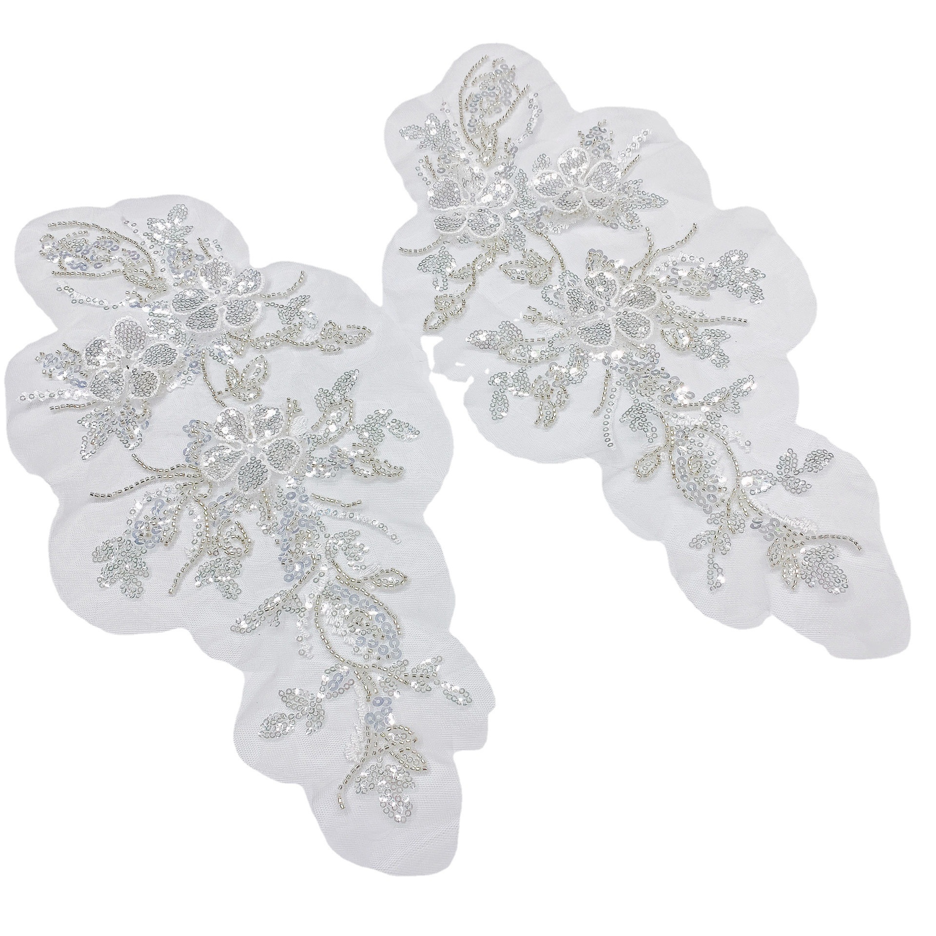 Good Lace Lace Explosions Beauty Clothing All-match Embroidery Bead Tube Bead Mesh Machine Embroidery Collar Flower