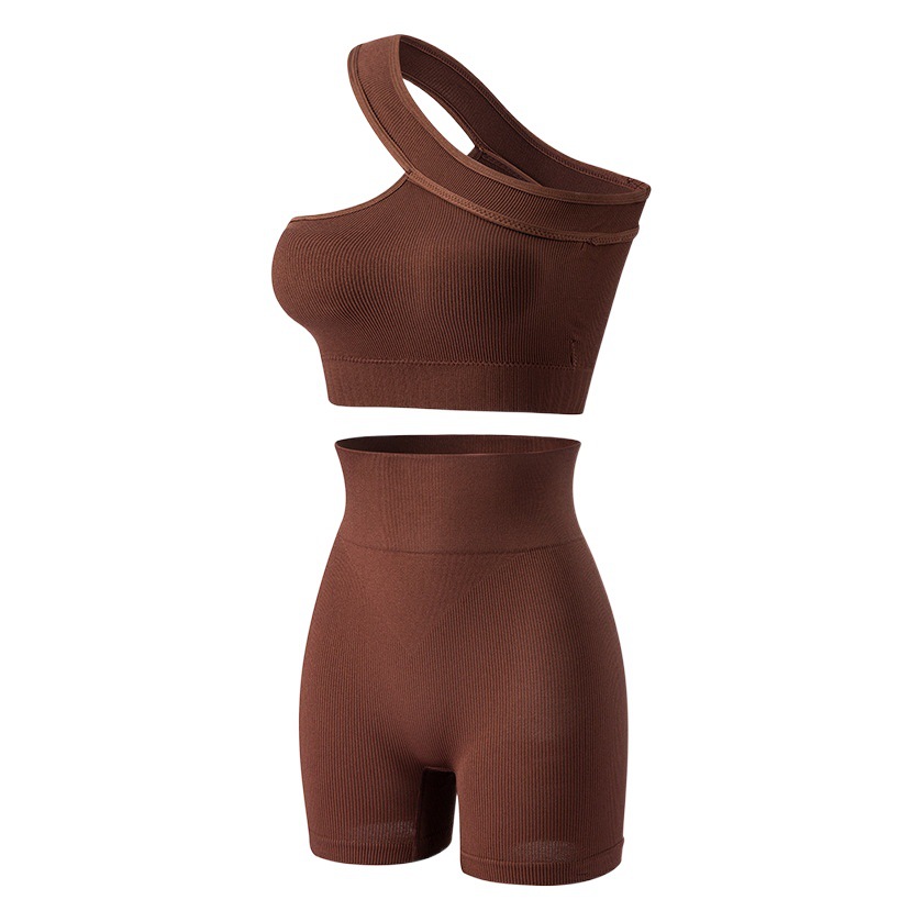 New sports vest women's high-strength shockproof underwear belly contracting hip lifting shorts split fitness yoga suit