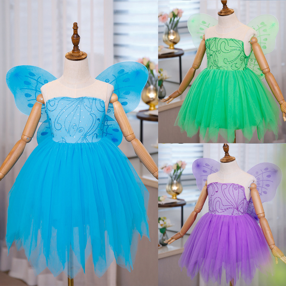 Tinker Bell Wonderful Fairy Short Dress Cross-border Amazon Foreign Trade lazada Elves Play All Saints