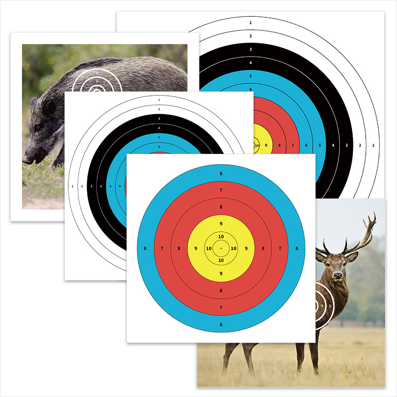 Picture of Arch target paper archery professional standard competition practice full ring half ring target hit target entertainment reverse arrow hall